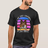 T-shirt J'ai des amis dans les endroits bas Sheltie Dog (Devant)