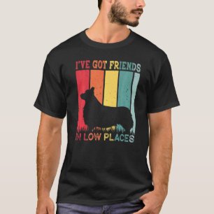 T-shirt J'ai des amis en bas endroit Chien vintage Corgi