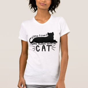 T-shirt J'ai des plans avec mon chat