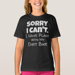T-shirt J'Ai Des Plans Avec Mon Dirt Vélo Cadeau