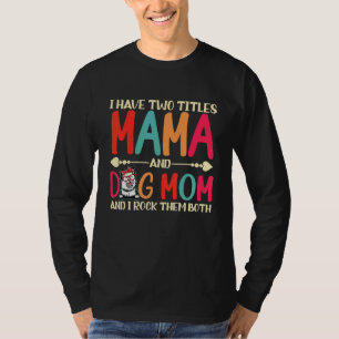 T-shirt J'Ai Deux Titres Mama Et Finlandais Lapphund Dog M