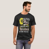 T-shirt J'Ai Deux Titres Maman Et Grand-Mère Tournesol (Devant entier)