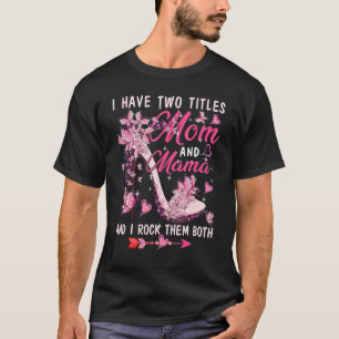 T-shirt J'Ai Deux Titres Maman Et Mama Mignonnes Papillons