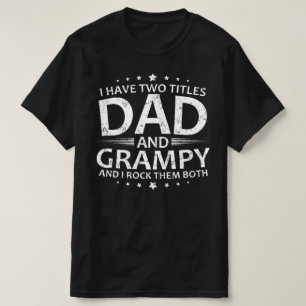 T-shirt j'ai deux titres papa et grampy