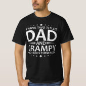 T-shirt j'ai deux titres papa et grampy (Devant)