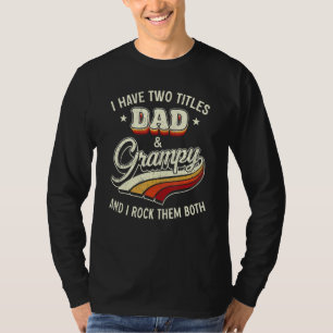 T-shirt J'Ai Deux Titres Papa Et Grampy Men Retro Décor G