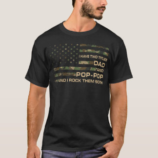 T-shirt J'ai Deux Titres Papa Et Papi Pour La Fête Des Pèr