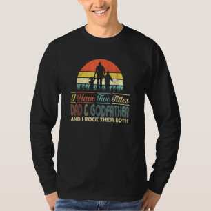 T-shirt J'Ai Deux Titres Papa Et Parrain Papa Papa Men Fat