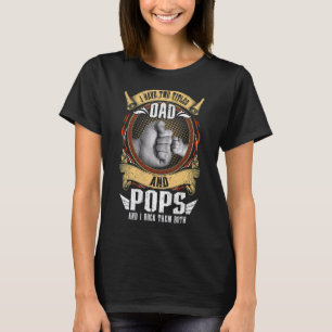 T-shirt J'Ai Deux Titres Papa Et Pops Hommes Décor Vintage