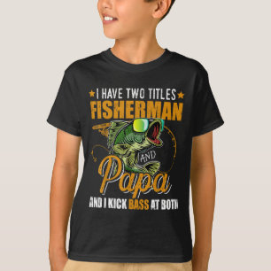 T-shirt J'Ai Deux Titres Pêcheur Papa Bass Pêche Fath