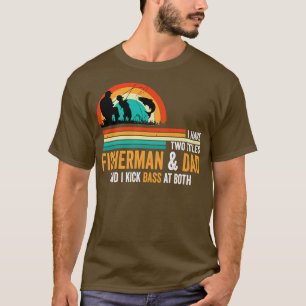 T-shirt J'Ai Deux Titres Pêcheur Papa Basse Pêche Fathe