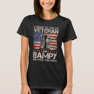 T-shirt J'Ai Deux Titres Vétérinaire Et Bampy Et Je Rock L