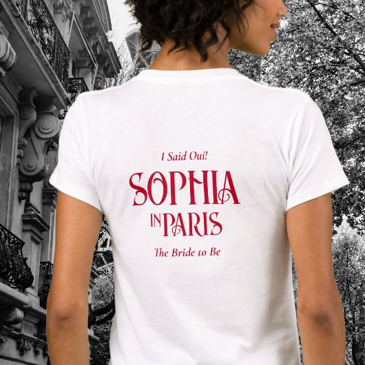T-shirt J'Ai Dit Oui ! Le birde To Be Paris Bachelorette