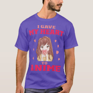 T-shirt J'ai donné mon cœur aux adolescentes filles anime