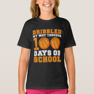 T-shirt J'ai dribblé mon chemin à travers 100 jours de bas