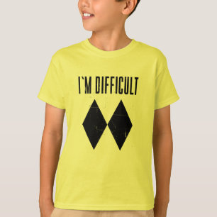 T-shirt J'ai du mal à skier Double Diamant Noir