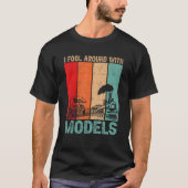 T-shirt J'Ai Du Mal Avec Des Modèles Retro Train Trainspot (Devant)
