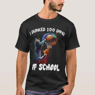 T-shirt J'ai Dunked 100 Jours D'école Chat Basketball 100J