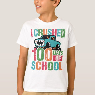 T-shirt J'ai Écrasé 100 Jours de Camion Monstre de l'École