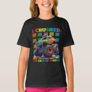 T-shirt J'ai Écrasé 100 Jours De Camion Monstre De L'école