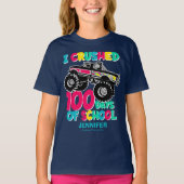 T-shirt J'ai écrasé 100 Jours de Camion scolaire mignonne (Devant)