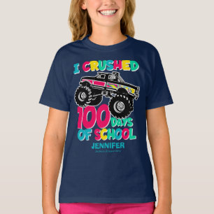 T-shirt J'ai écrasé 100 Jours de Camion scolaire mignonne