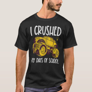 T-shirt J'Ai Écrasé 100 Jours De Camions Scolaires Garçons