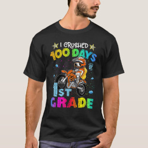T-shirt J'ai écrasé 100 jours de cartable de moto cross de