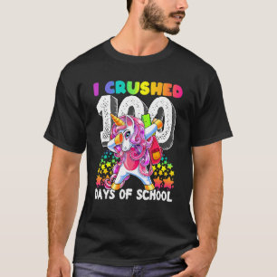 T-shirt J'Ai Écrasé 100 Jours De Dabbing À L'École Unicorn