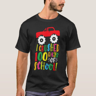 T-shirt J'Ai Écrasé 100 Jours De Garçons Scolaires Enfants