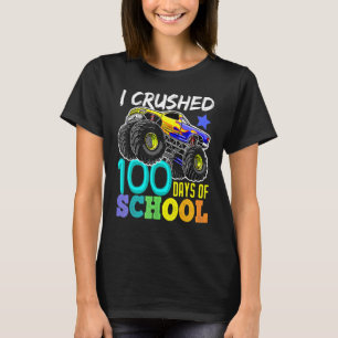T-shirt J'Ai Écrasé 100 Jours De Garçons Scolaires Monster