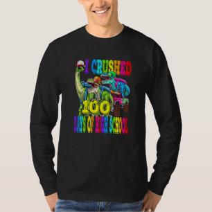 T-shirt J'Ai Écrasé 100 Jours De Monstre Dinosaure Du Lycé