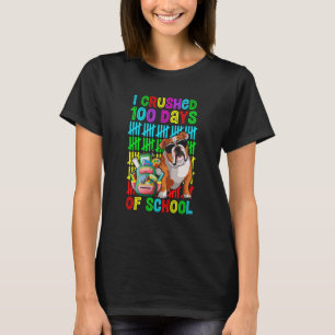 T-shirt J'Ai Écrasé 100 Jours De Scolaires Garçons Anglais