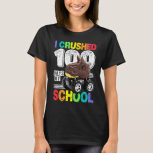 T-shirt J'ai écrasé 100 jours d'école dinosaure Monster Tr