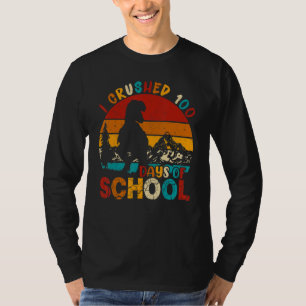 T-shirt J'ai écrasé 100 jours d'école Dinosaure Rex Garço