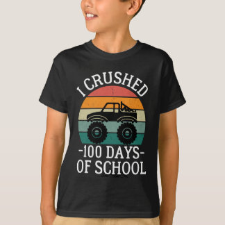 T-shirt J'Ai Écrasé 100 Jours D'École, Je Reviens À L'Écol