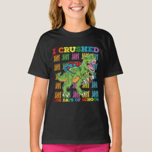 T-shirt J'ai écrasé 100 jours d'école T Rex dinosaure