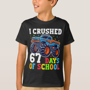 T-shirt J'ai écrasé 67 jours d'école 67e jour d'école garç