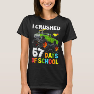 T-shirt J'ai écrasé 67 jours d'école drôle six sept mème B