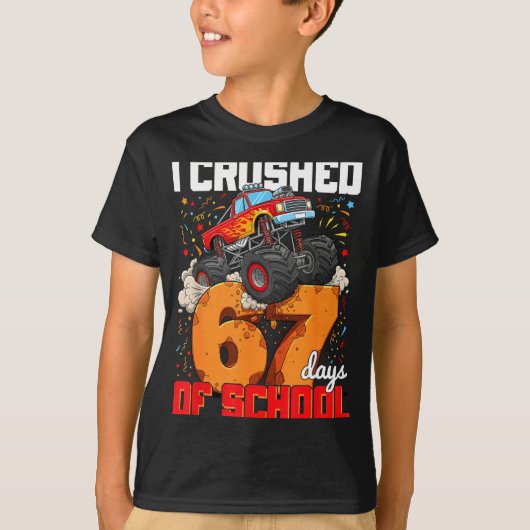 T-shirt J'ai écrasé 67 jours d'école Génération Alpha Argo (Devant)