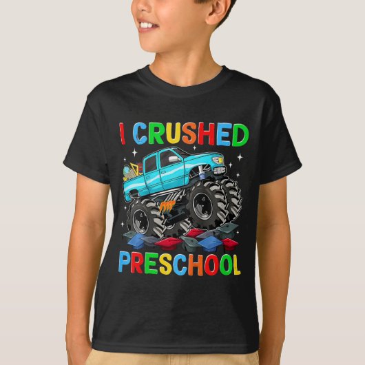 T-shirt J'Ai Écrasé Le Dernier Jour De L'École Monster Tru (Devant)