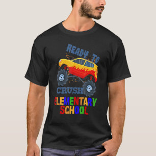 T-shirt J'ai écrasé l'école primaire Monster Truck Boy Ret