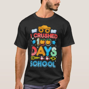 T-shirt J'Ai Écrasé Les 100 Jours D'Enseignants Scolaires