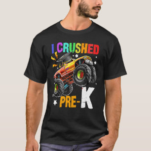 T-shirt J'Ai Écrasé Pré K Cute Monster Camion Dernier Jour