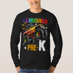 T-shirt J'Ai Écrasé Pré K Cute Monster Camion Dernier Jour