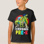 T-shirt J'ai écrasé pré-k Dinosaure T Rex Graduation Enfan (Devant)