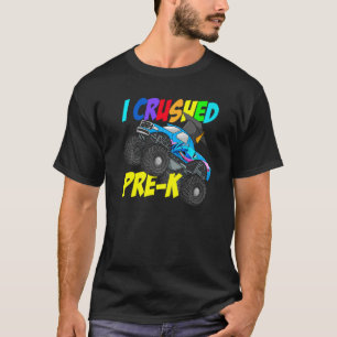 T-shirt J'ai écrasé Pré K Monster Camion Garçons Pré K Gra