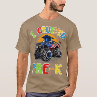 T-shirt J'ai écrasé Prek Monster Truck Graduation Garçons 
