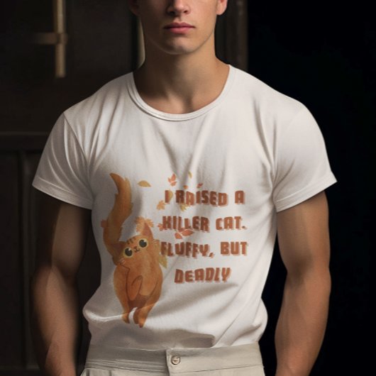 T-shirt J'ai élevé un chat orange un tueur Fluffy mais mor