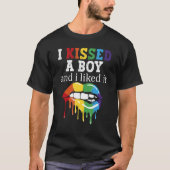 T-shirt J'Ai Embrassé Un Garçon Et J'Ai Aimé Ça LGBT Pride (Devant)